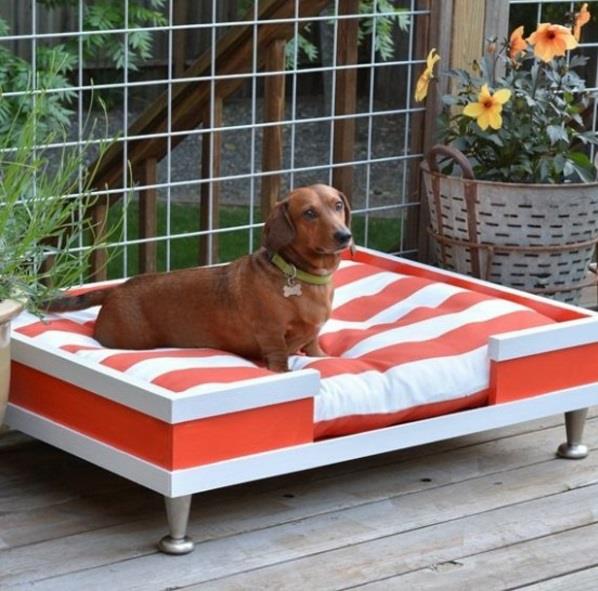 Rakenna oma koiranvuotelaatikko tyynyillä puutarhaan
