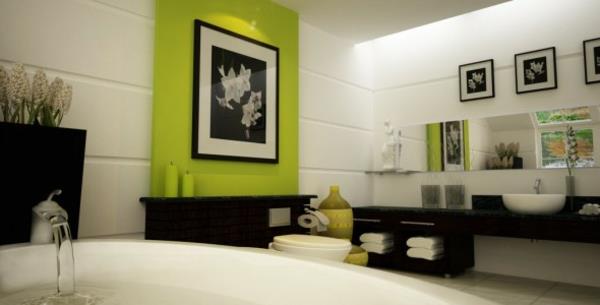 hygienia kylpyhuoneessa omenanvihreät seinäpaneelit