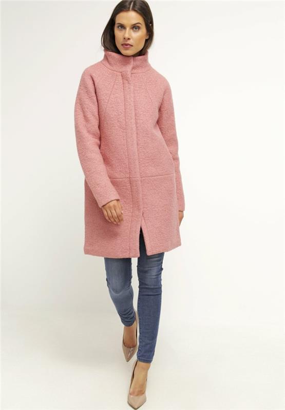ichi udia ja talvitakki naiset pinkki