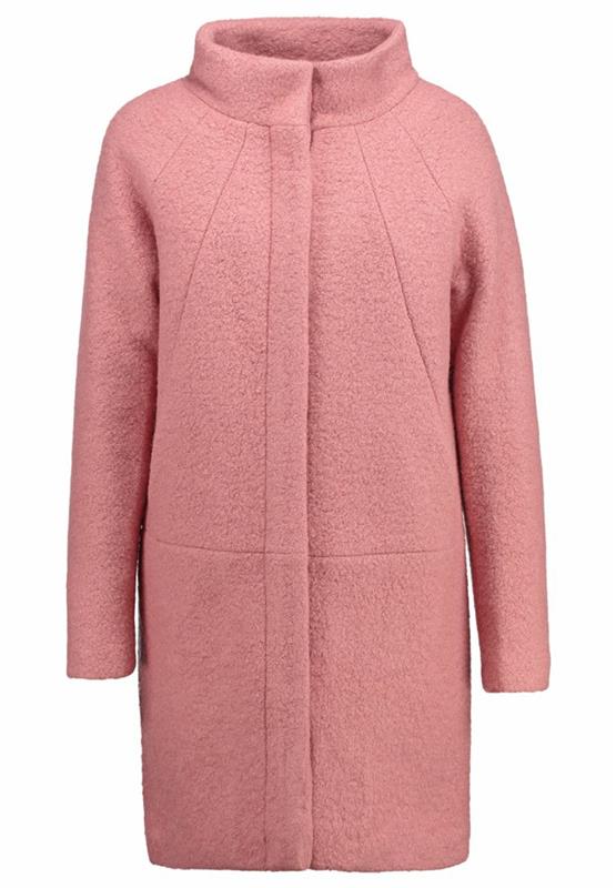 ichi udia ja villatakki talvitakki naiset pinkki