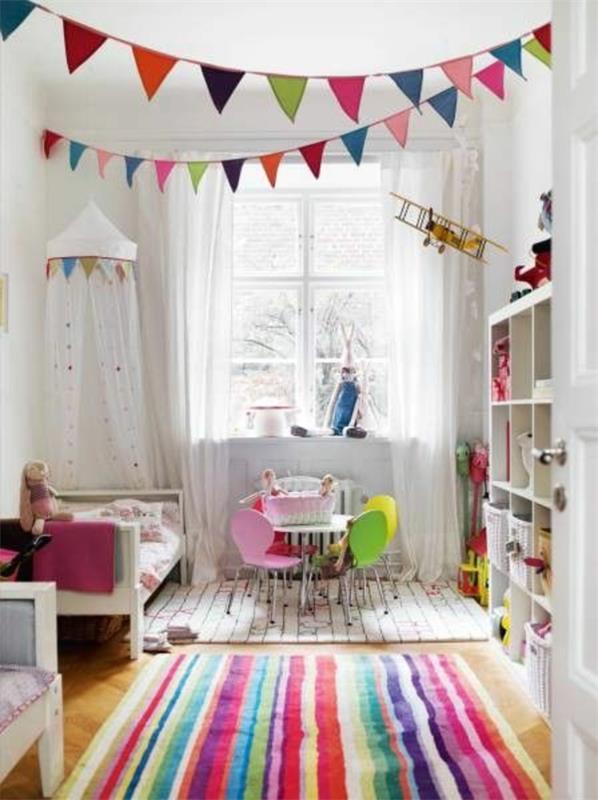 idea lastenhuoneen suunnittelu raidallinen matto