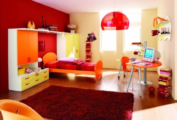 lastenhuoneen suunnittelu punainen seinä