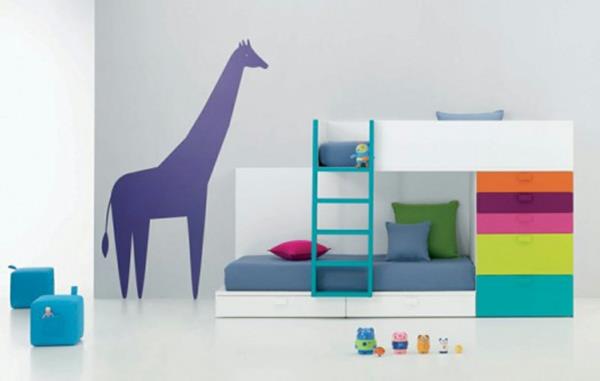 idea lastenhuoneen suunnittelu seinätarra kirahvi