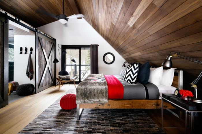 ideoita makuuhuoneen kattorakenteeseen puun hieno matto puuelementtejä