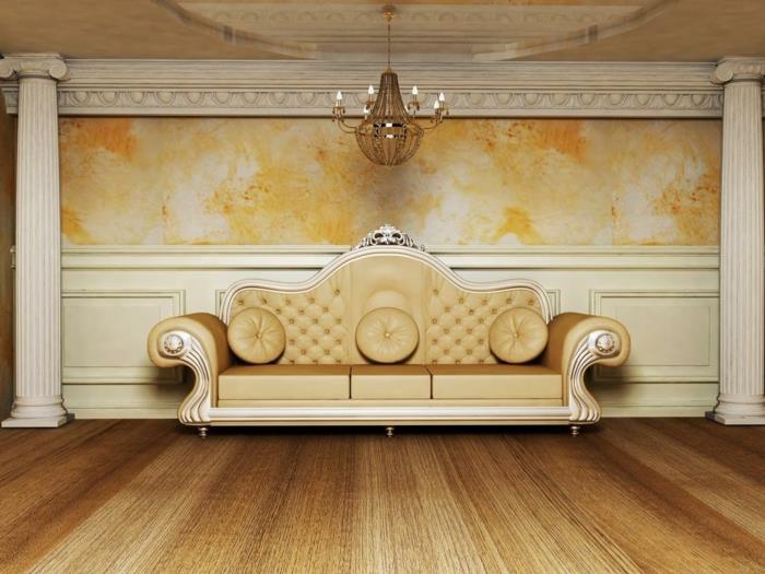 kauniit sohvat kaunis seinän suunnittelu kattokruunu elävät ideat sisustusideoita