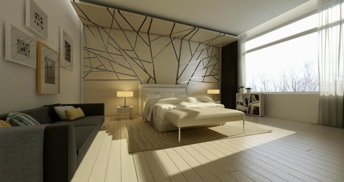 ideoita seinän suunnitteluun makuuhuoneen seinämaalaukset