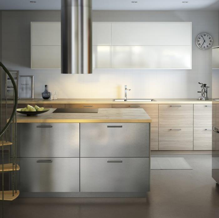 ikea keittiöt moderni 2015 vaalea puurunko työtaso modulaarinen keittiö