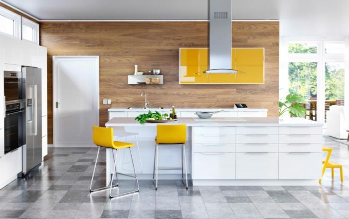 ikea keittiöt moderni 2015 valkoinen keltainen minimalistinen tyylikäs kiiltävä etuosa