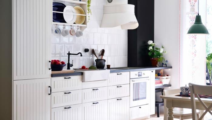 ikea keittiö perinteinen menetelmä valkoinen kroktorp ovet etuosat norsunluun valkoinen