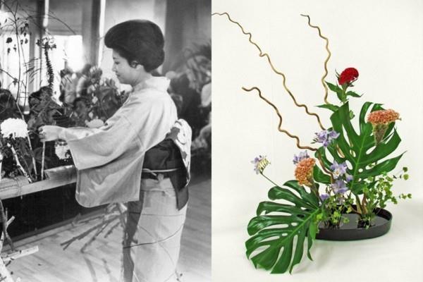 ikebana japanilainen kukka -asetelma
