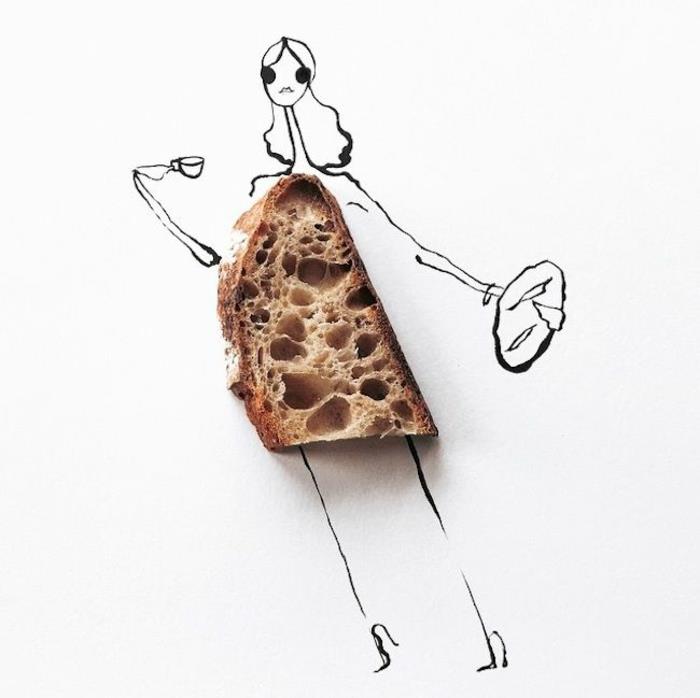 kuvittaja halusi Gretchen Roehrsin muotikuvia leipää