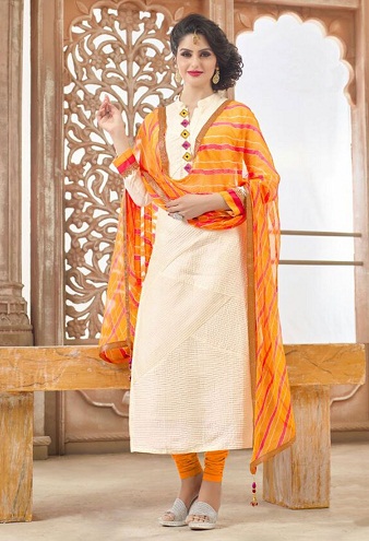 Indisk Bandhej Salwar -jakkesæt