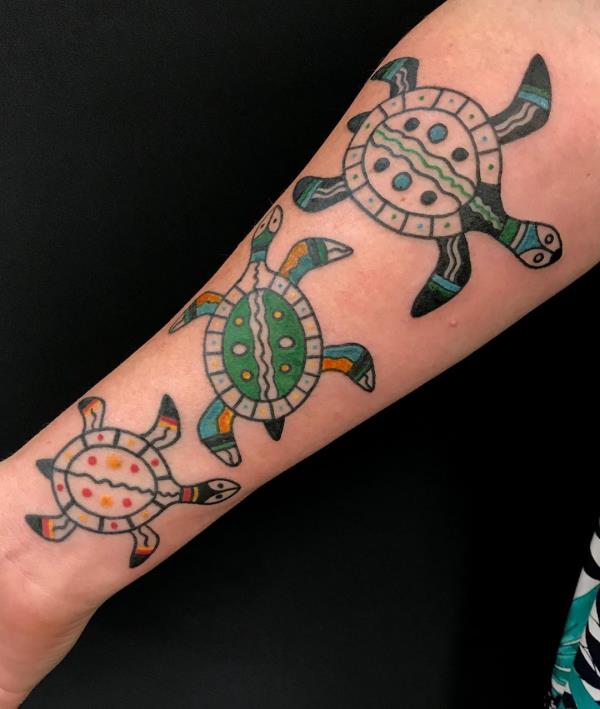 intialainen tatuointi - kilpikonnaideoita
