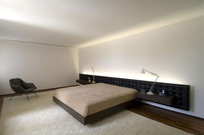 epäsuora valaistusideat makuuhuone tilava matto