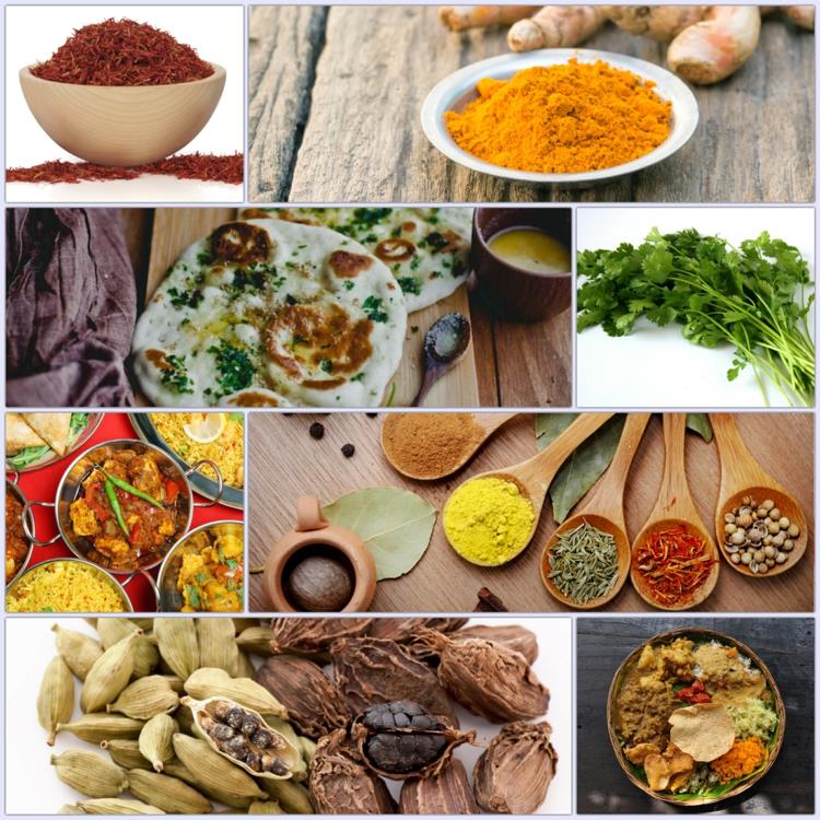 intialaisten mausteiden luettelo intialaisia ​​ruokareseptejä