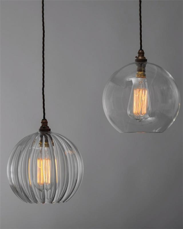 teollinen lamppu moderni muotoilu läpinäkyvä lampunvarjostin