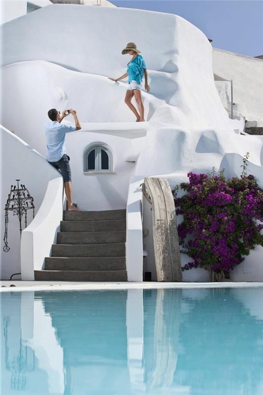 uima -allas Kreikassa Santorini ja sen ylelliset hotellit