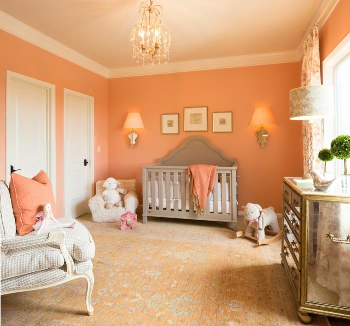 sisustus vauvan huoneen suunnittelu kaunis matto valkoinen aksentti