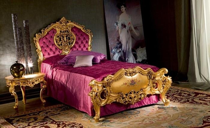 sisustussuunnittelu sisustusesimerkki eläviä ideoita deco -ideoita barokkityylinen makuuhuone