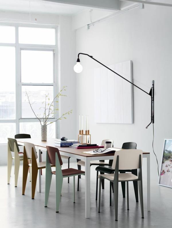 sisustusideoita huonekalut ruokapöydän tuolit pastellivärit