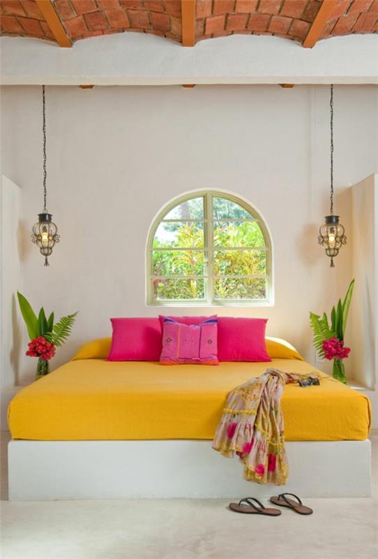 sisustussuunnittelu meksikolainen sisustusideoita makuuhuoneen värit