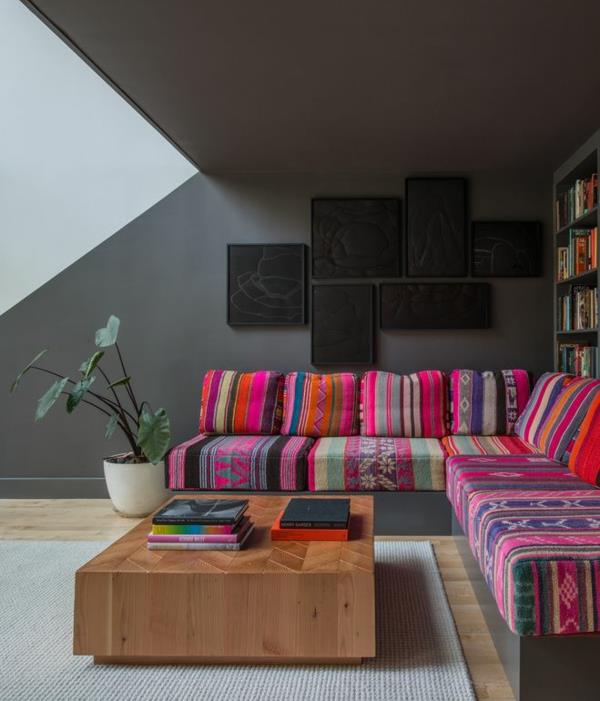 sisustus meksikolainen sisustus olohuoneen sohva