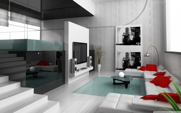 sisustusideoita sisustussuunnittelijat eläviä ideoita parvi tyyli bauhaus musta punainen valkoinen