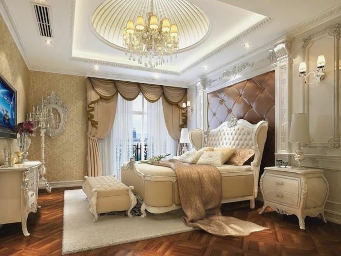 sisustusideoita makuuhuone arabialainen tyyli kaunis katto