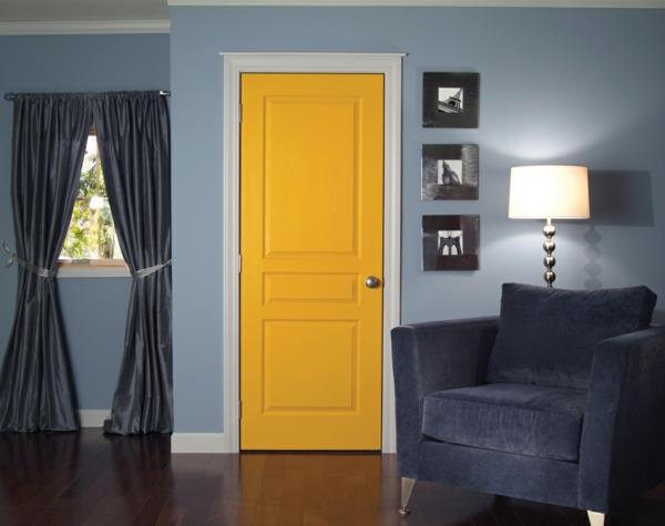 sisäovet huoneen ovet halpoja ideoita keltainen huoneen ovi