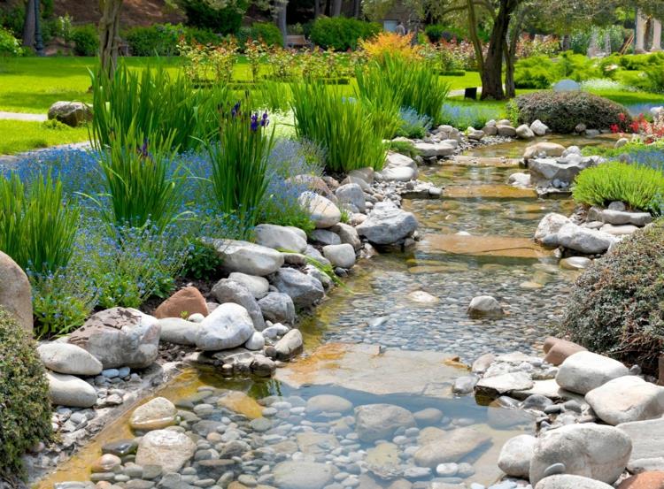 inspiroiva puutarhalampi kuvia puutarhaideoita kivi ja vesi joki kivet