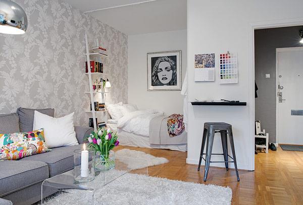kodinsuunnittelu tasainen huoneisto ruotsi pieni tyylikäs