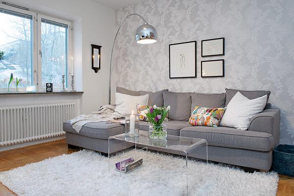 kodinsuunnittelu tasainen huoneisto ruotsi pieni olohuone