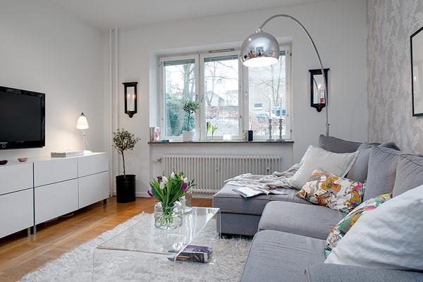 kodinsuunnittelu litteä huoneisto ruotsi huonekalut tyylikäs
