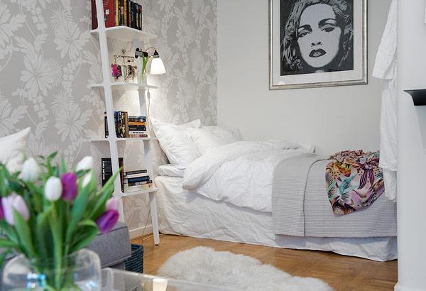 kodinsuunnittelu tasainen huoneisto ruotsalainen kapealla makuutila
