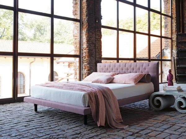 italialaiset huonekalut vaaleanpunainen makuuhuoneen sänky