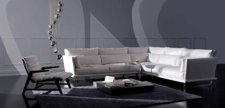 italialainen sohva italialaiset design -huonekalut valkoisella verhoilulla