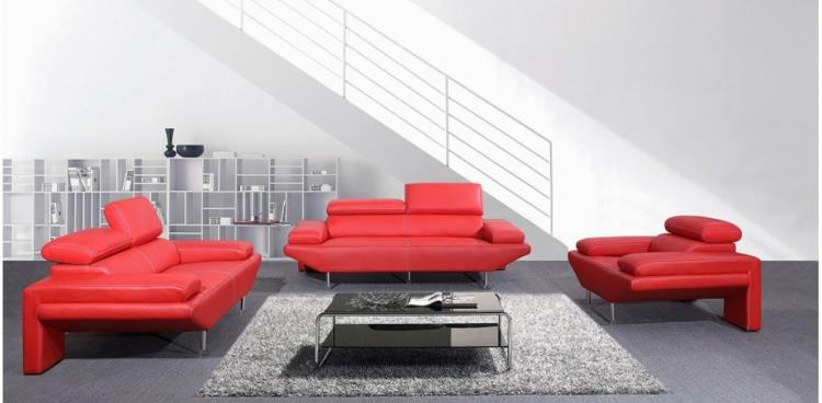 italialainen sohva italialaiset suunnittelijakalusteet olohuone punainen