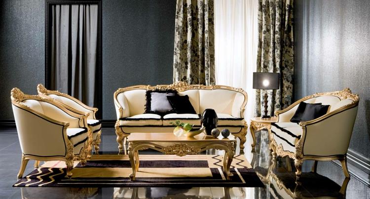 italialaiset sohvat italialaistyyliset huonekalut kultainen aksentti