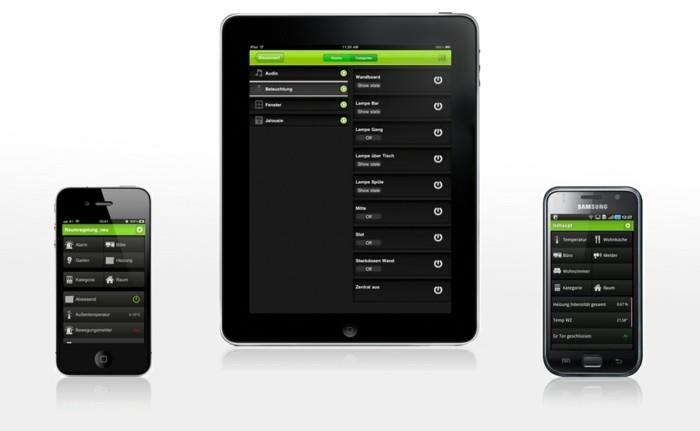 automaattinen sokea ohjaus älykkäät kodin järjestelmät android ipad iphone loxone