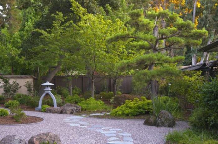 japanilainen puutarha tuore puutarhan suunnitteluideoita aasialainen tyyli