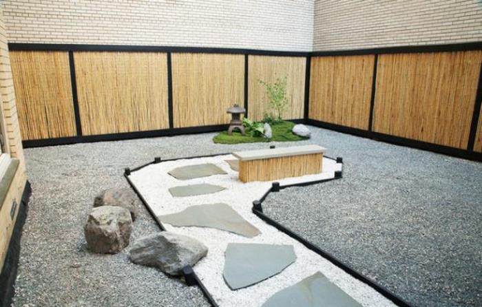 japanilainen puutarhamaisemointi soralla ja kivellä japanilaiseen tyyliin