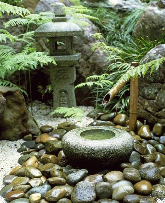 japanilaisen puutarhan maisemointi kivellä japanilaisella tyylillä