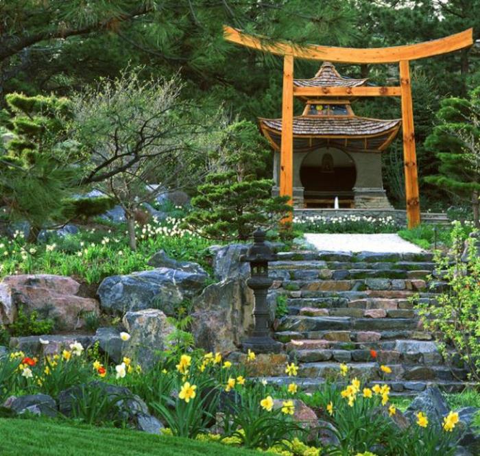 japanilainen puutarha puutarhavaja japanilaiseen tyyliin