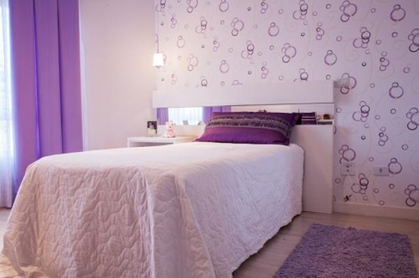 tehdä nuorekas makuuhuone moderni violetti