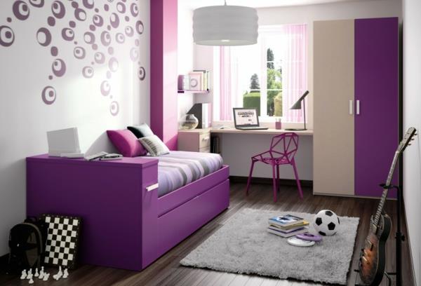 nuorten huoneen huonekalut violetti hieno tuoli seinäkoriste