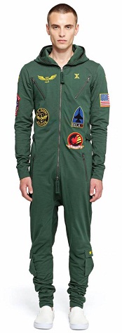 Aviator Onesie Jungle Green Jumpsuit Herre