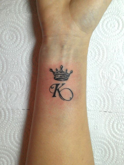 k brev tatovering