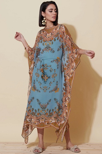 Designer Kaftan Kimono ærmer kjole