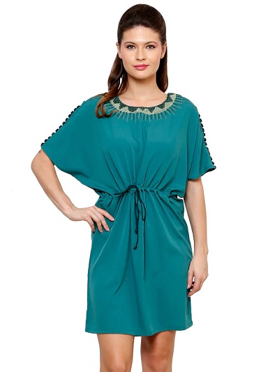 Zöld flitter Kaftan ruha