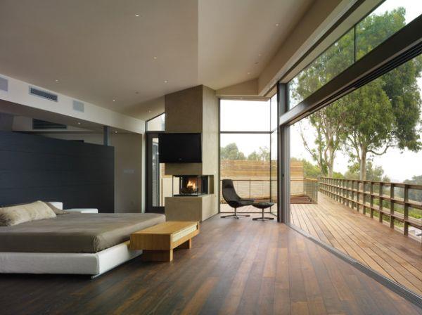 takat lasituksella moderni huoneisto harmaa värit minimalistinen